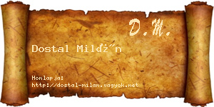 Dostal Milán névjegykártya